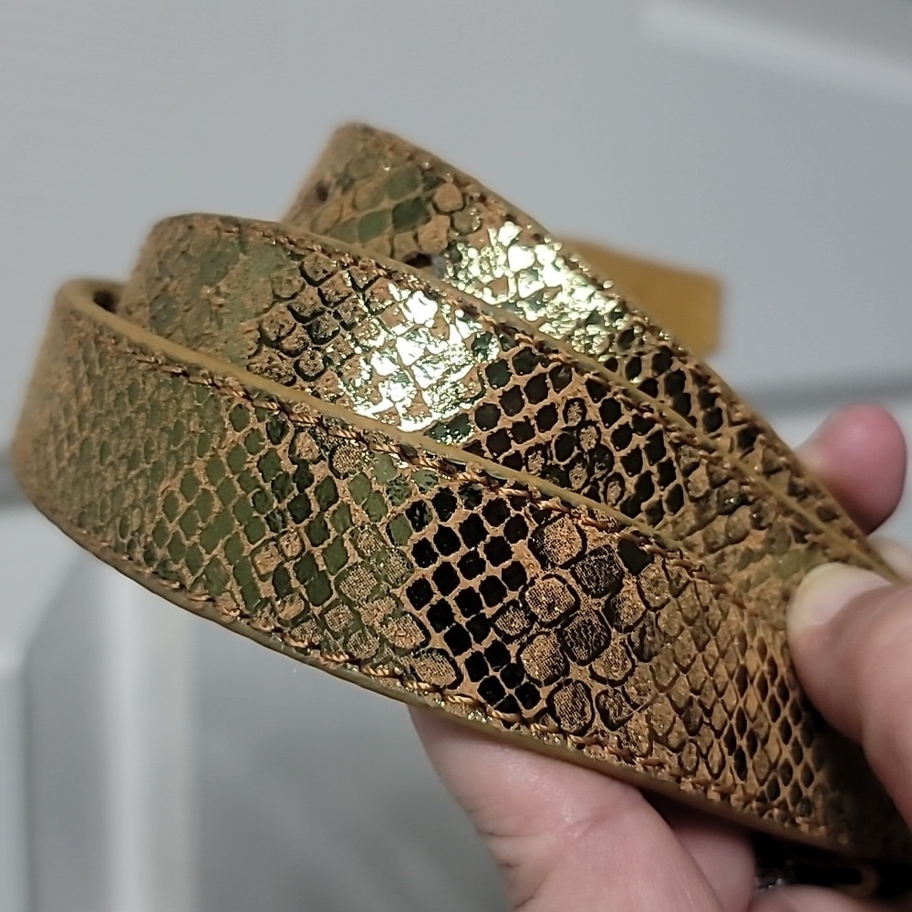 NWT Free People Snakeskin Leather Belt - Picture 3 of 7